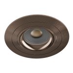 Noxion Upotettu Kohdevalaisin Logic MR16 Kallistettava Kiiltävä Bronze | 92mm - Odetnij 80mm - IP20 - Sis. GU10 Kanta