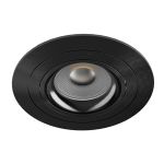 Noxion Upotettu Kohdevalaisin Logic MR16 Kallistettava Kiiltävä Musta | 92mm - Odetnij 80mm - IP20 - Sis. GU10 Kanta