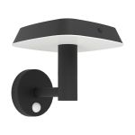 Eglo Seinävalaisin Dreoli Solar Musta 8W 970lm - 830 Lämmin Valkoinen | IP65 - Liiketunnistin