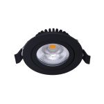 Noxion LED Kallistettava Slim Kohdevalaisin Musta Pyöreä 5W 550lm 60D - 940 Kylmä Valkoinen | 85mm - IP54 - Himmennettävä - Paras Värintoisto