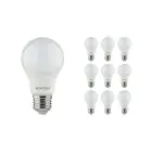 Monipakkaus 10x Noxion Lucent Classic LED E27 Päärynä Matta 8W 806lm - 840 Kylmä Valkoinen | Korvaa 60W